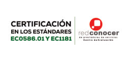 Certificación en los estándares EC0586.01 y EC1181 de Red CONOCER
